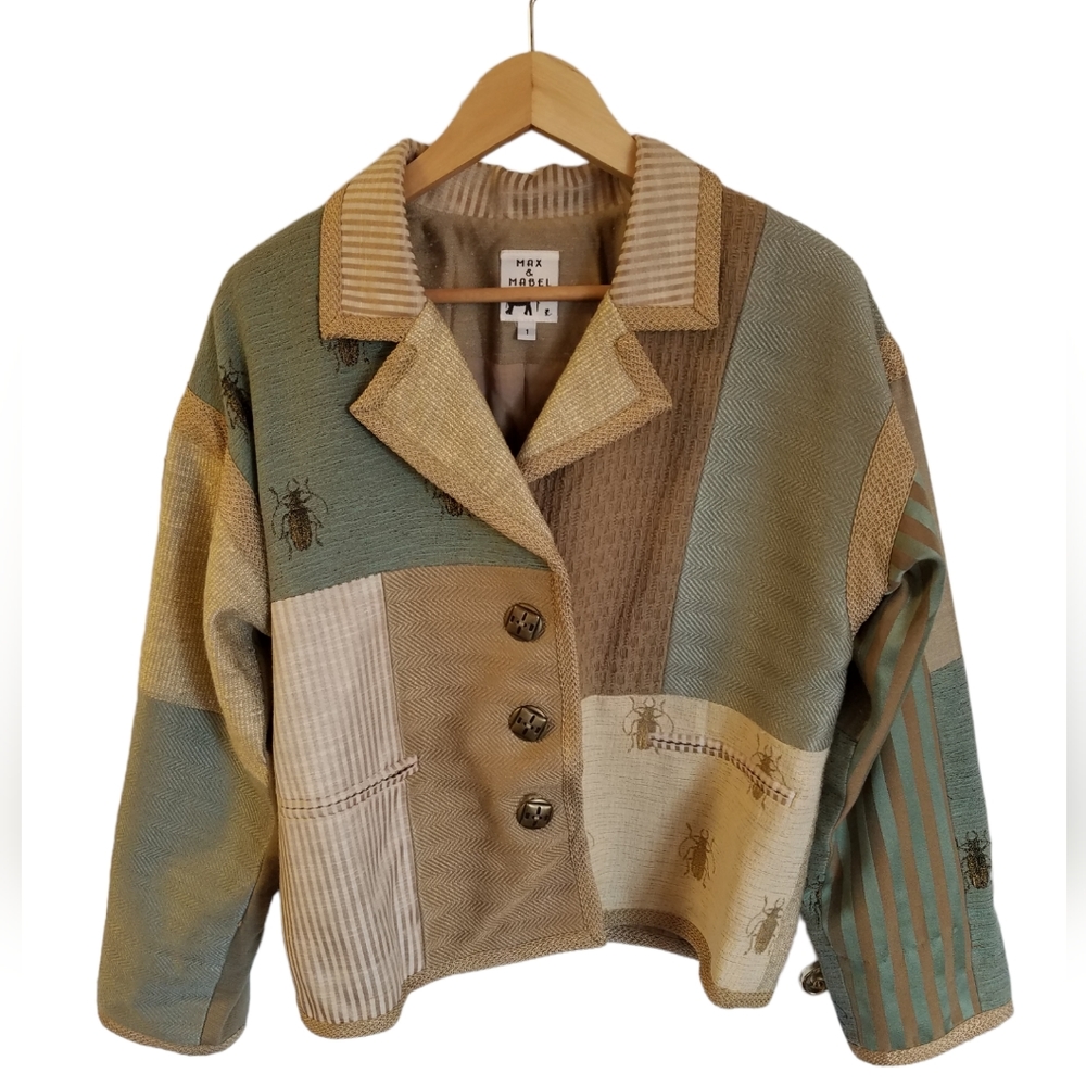 Vintage Beetle Jacket Size Large Tan Green